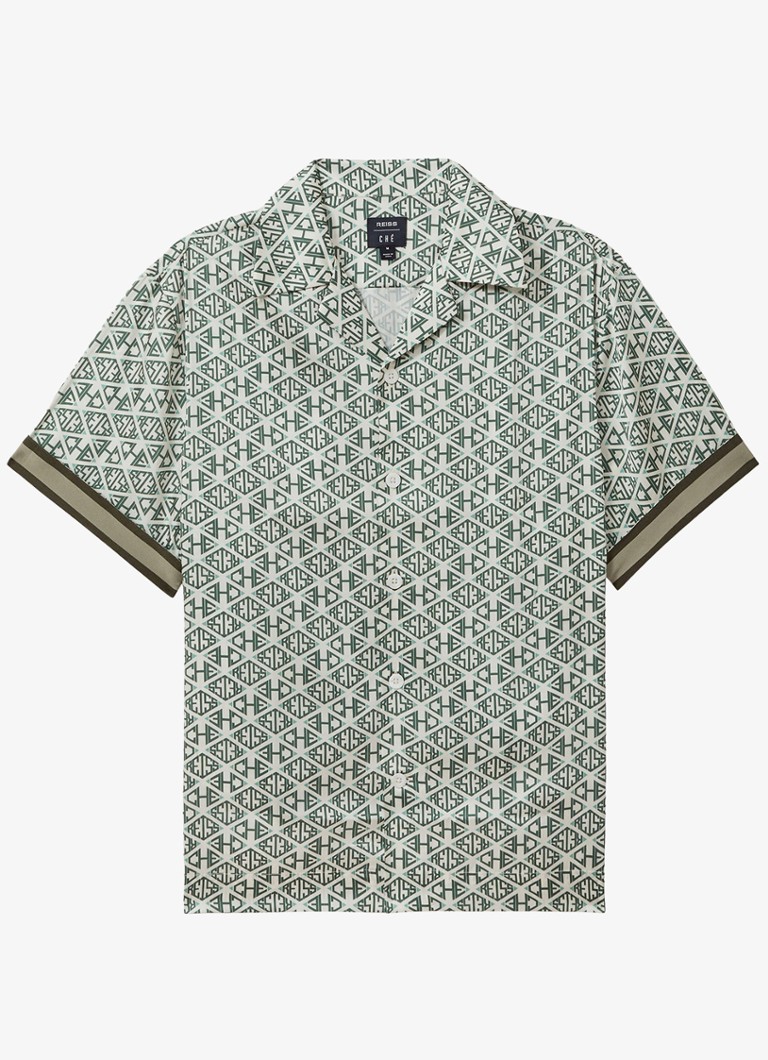 Koszula satynowa Reiss Idra Classic Fit z nadrukiem