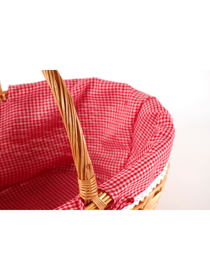 kobolo Einkaufskorb CHECK RED SHOP in Braun günstig kaufen onesize
