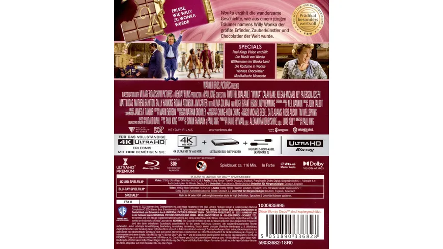Wonka  (4K Ultra HD) (+ Blu-ray)