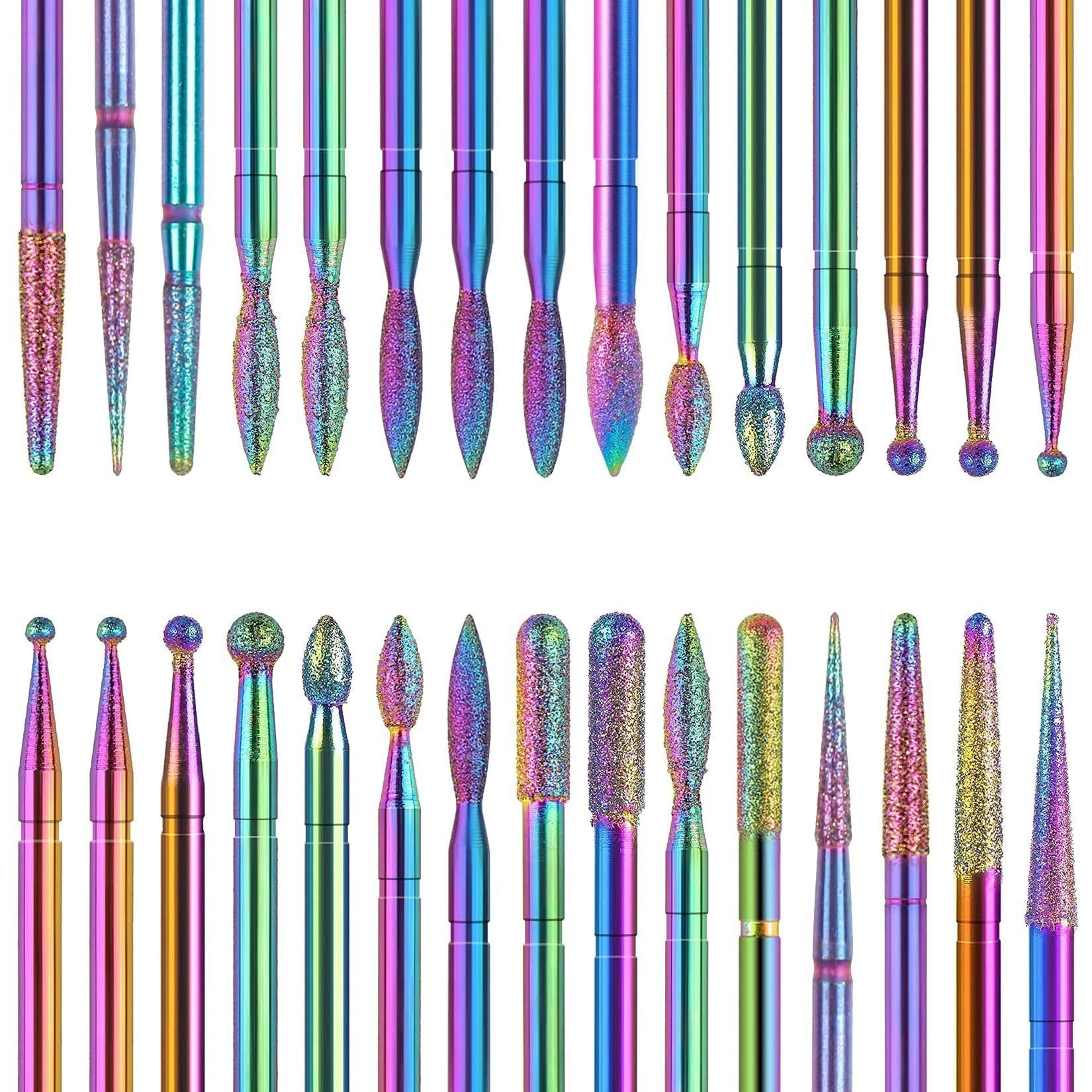 Directin Polierfeile Nagelfräser Bits 30 Stück Professioneller Nagelfräser Aufsätze Aus, Nagelfräser Aufsätzeaus Entfernen Gel Acryl Nagelhaut
