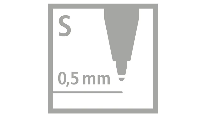 STABILO® Fasermaler und Fineliner in einem Trio 2 in 1 schwarz