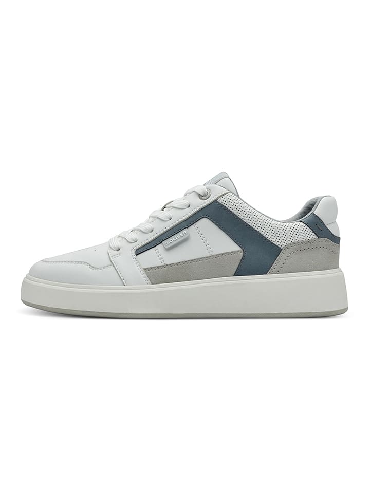 s.Oliver Sneakers in Weiß/ Blaugrau günstig kaufen