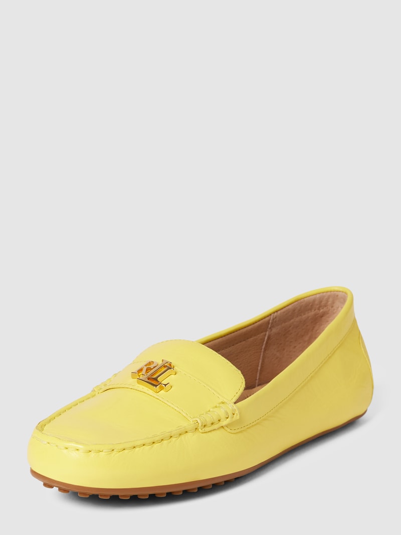 Penny-Loafer mit Label-Detail Modell 'BARNSBURY' in hellgelb