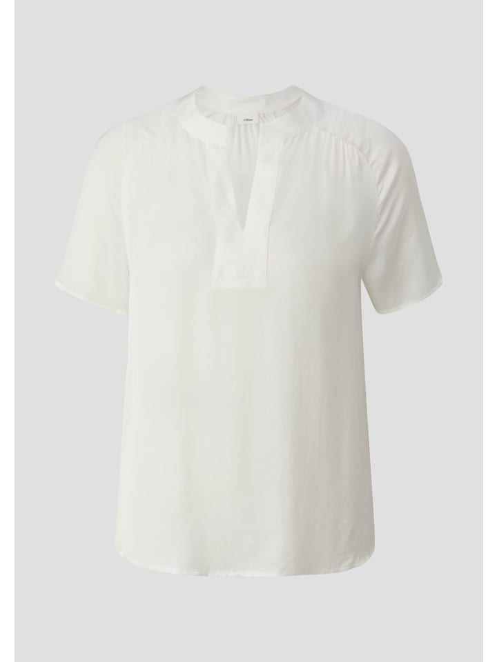 s.Oliver BLACK LABEL Bluse kurzarm in Creme günstig kaufen