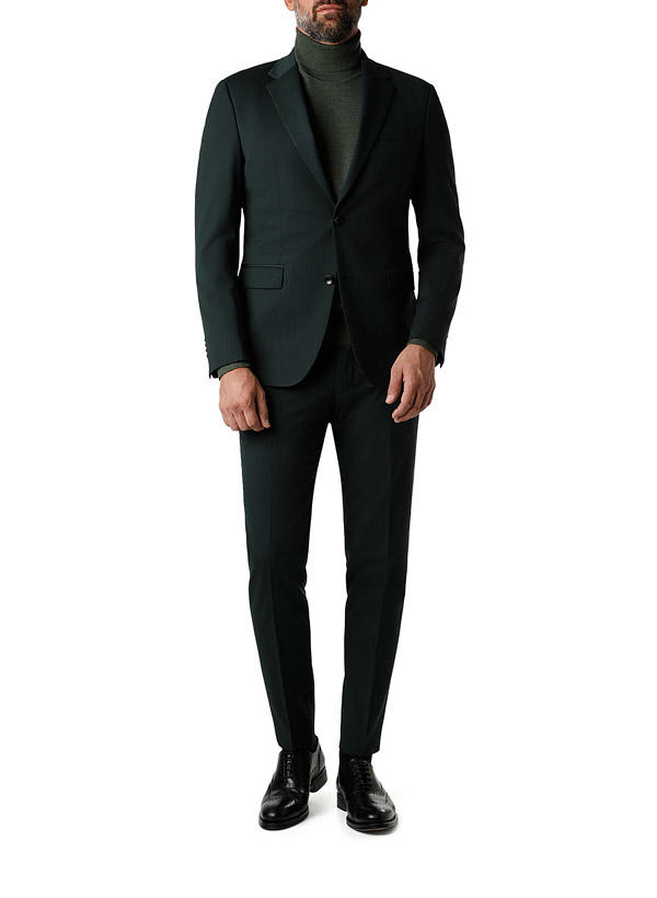 Strellson, Anzug Aidan-Melwin, Slim Fit, Woll-Stretch, dunkelgrün meliert