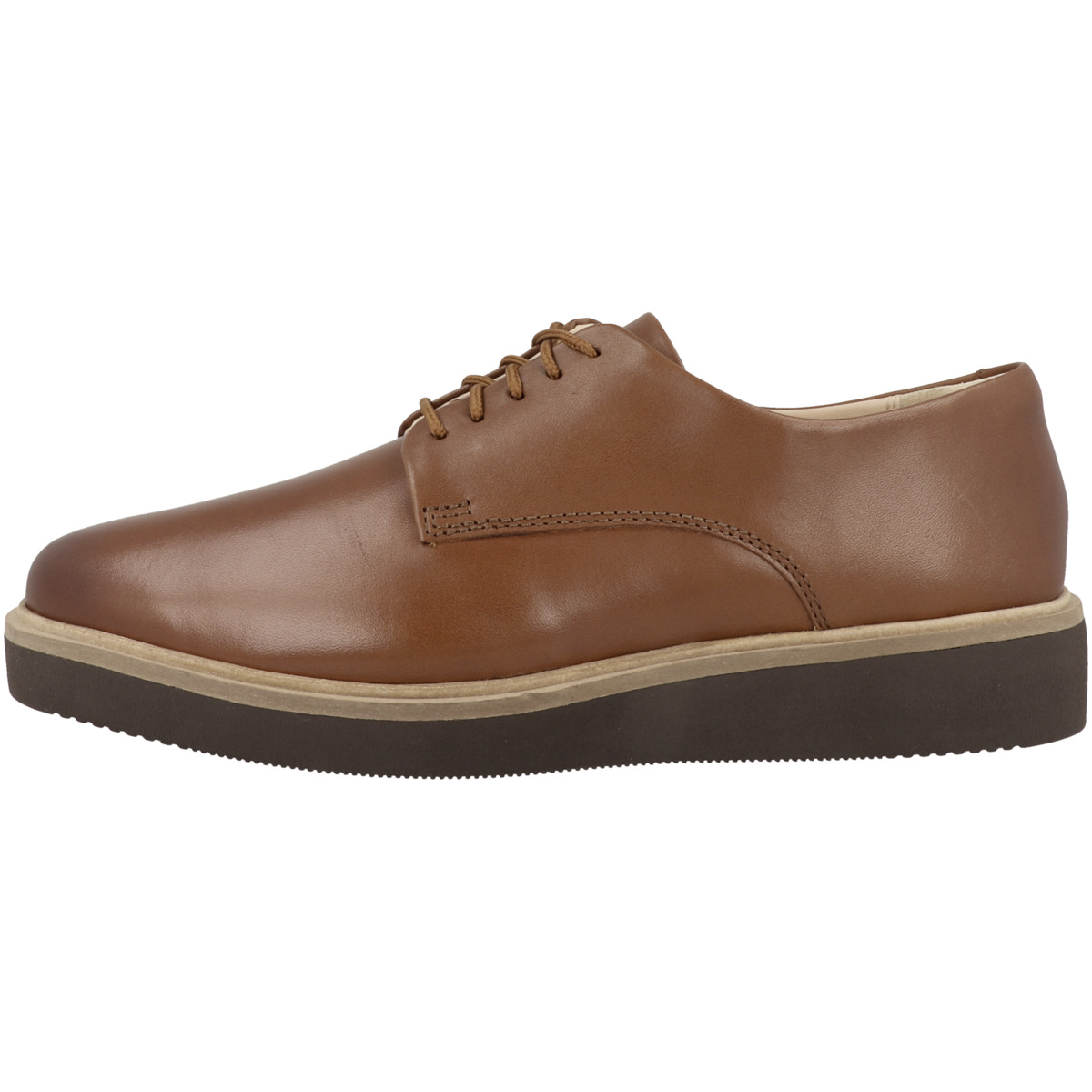 Clarks Glickly Derby Leather Schnürschuhe braun