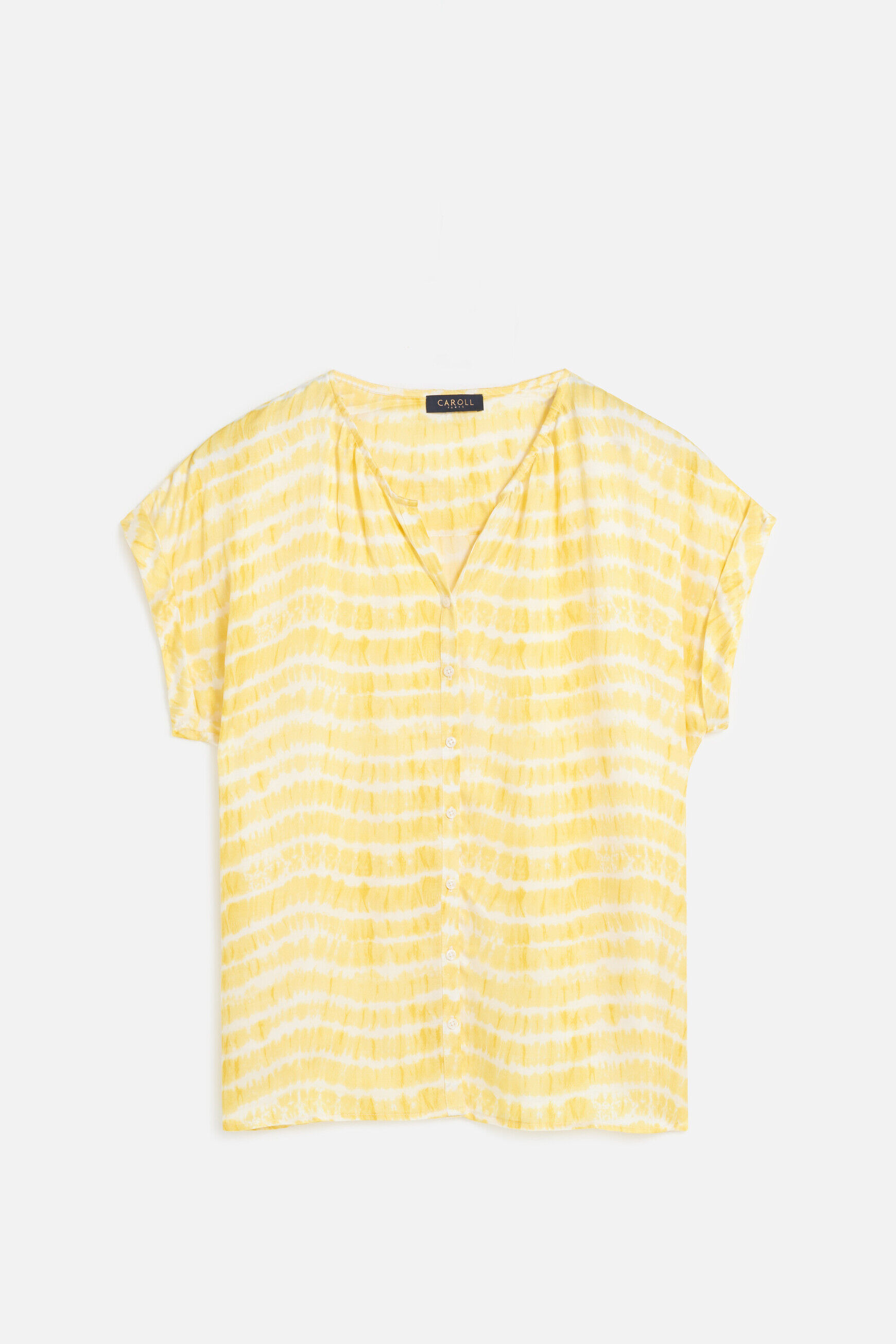 Chemise colombes jaune femme