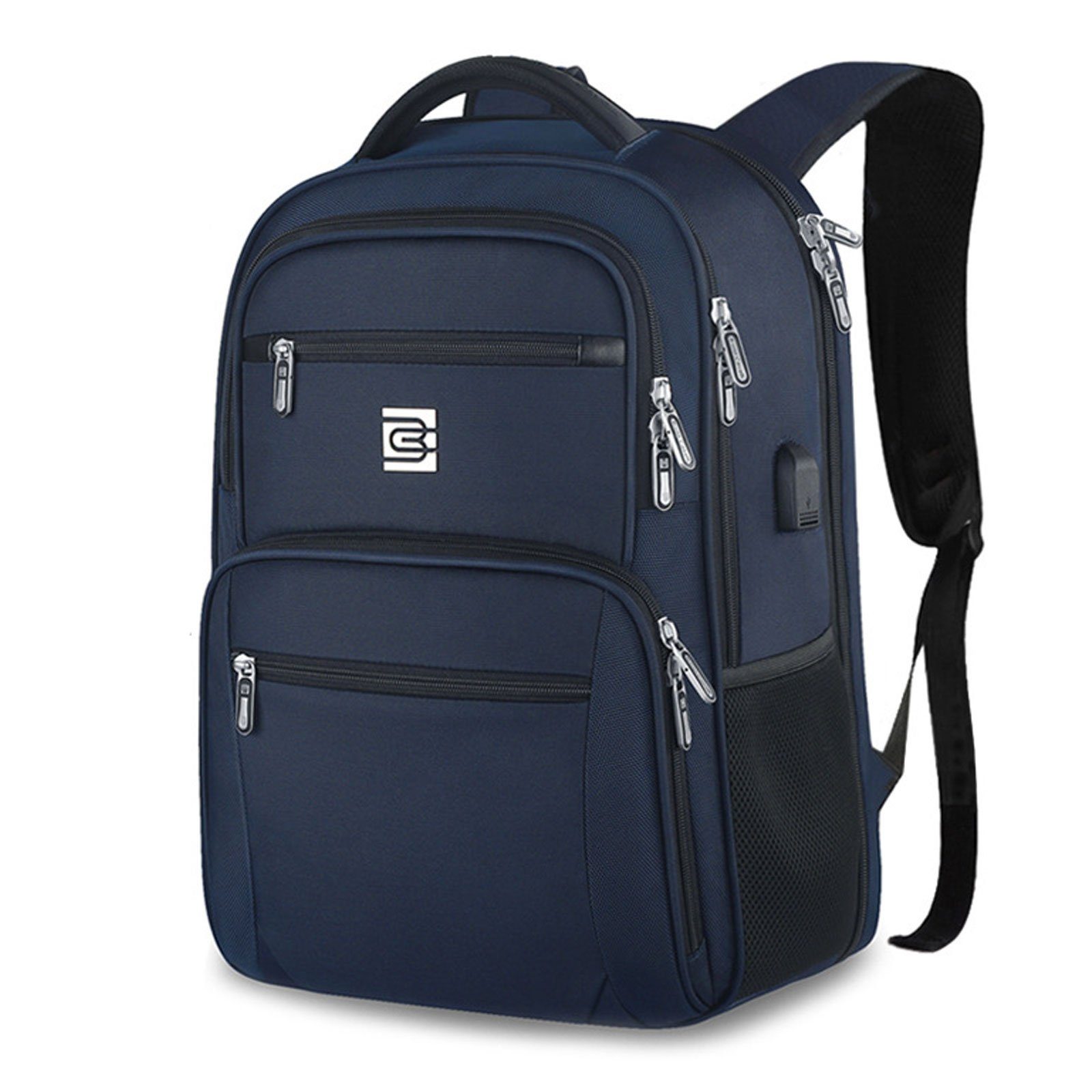 WISHDOR Laptoprucksack Laptop Rucksack Rucksäcke Schulrucksack Wasserbeständig Laptoptasche (Notebook Laptop Tasche Schule Uni Rucksack, mit USB-Lade-Anschluss, Anti-Diebstahl, Backpack mit Laptopfach), für Herren Damen Jungen Teenager Freizeit Arbei