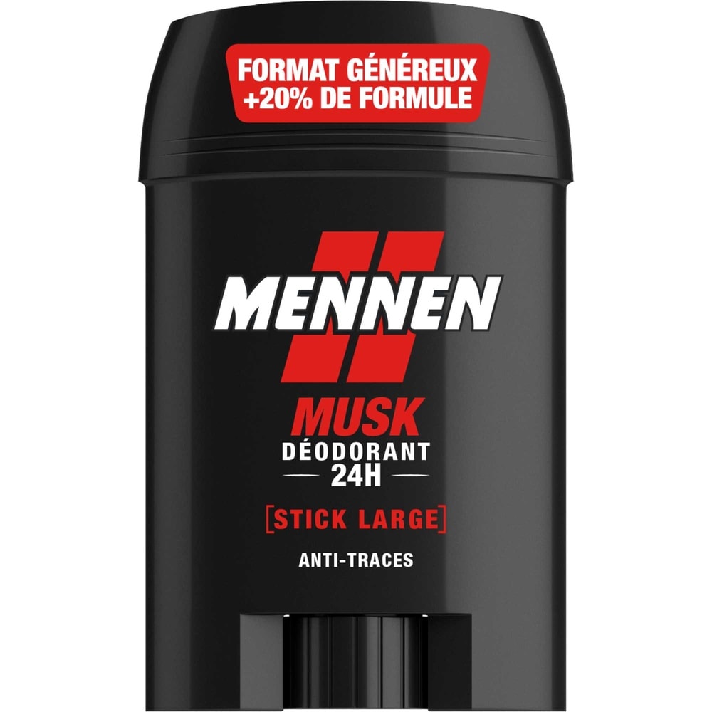 mennen MUSK Deodorant homme 24H stick large sans alcool anti traces