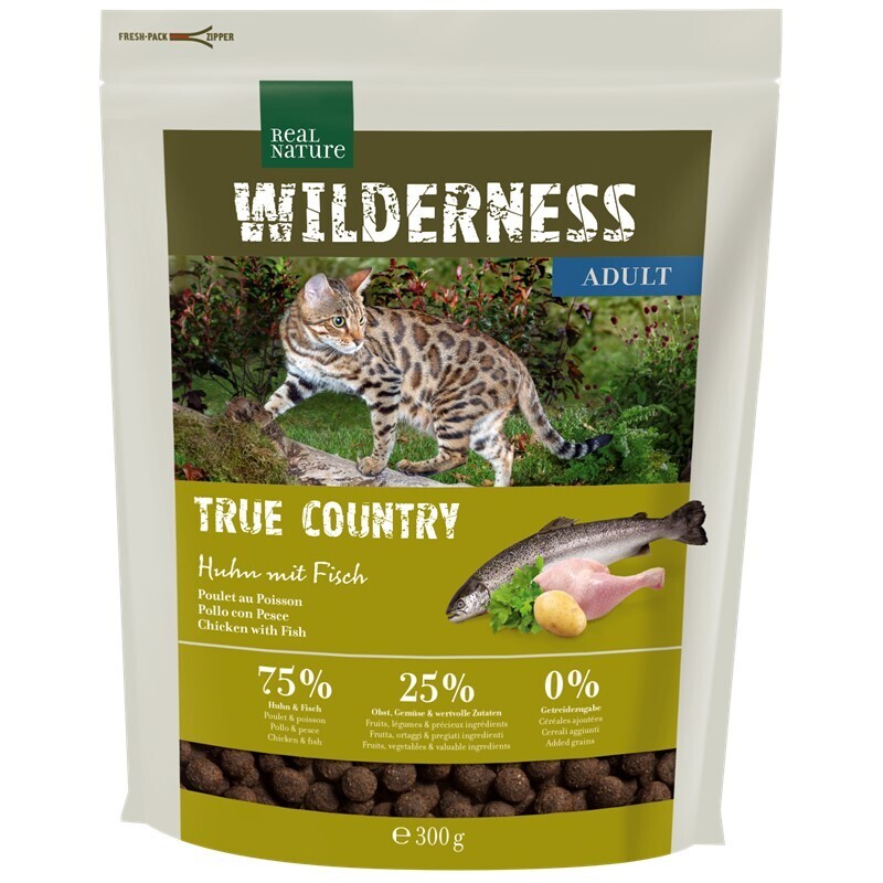 REAL NATURE Trockenfutter REAL NATURE WILDERNESS True Country Adult Huhn mit Fisch 300 g