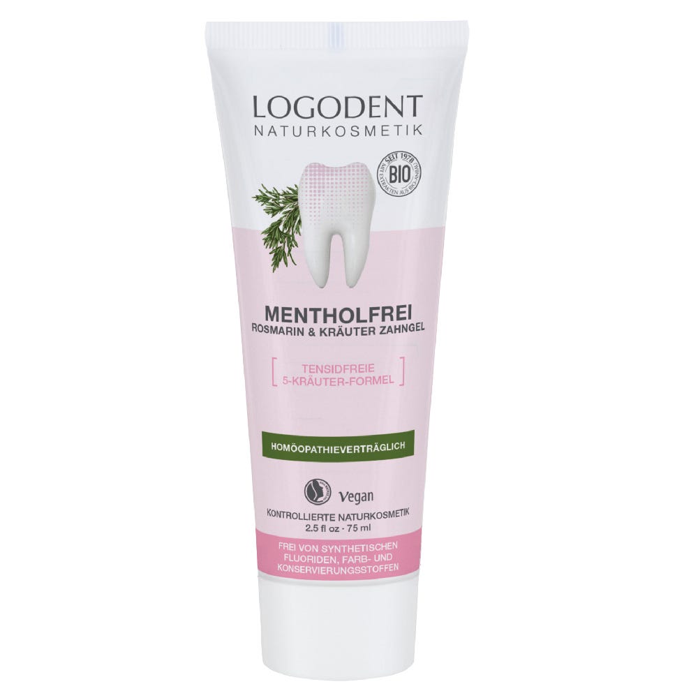 LOGODENT Mentholfrei Rosmarin & Kräuter Zahngel 75 ml