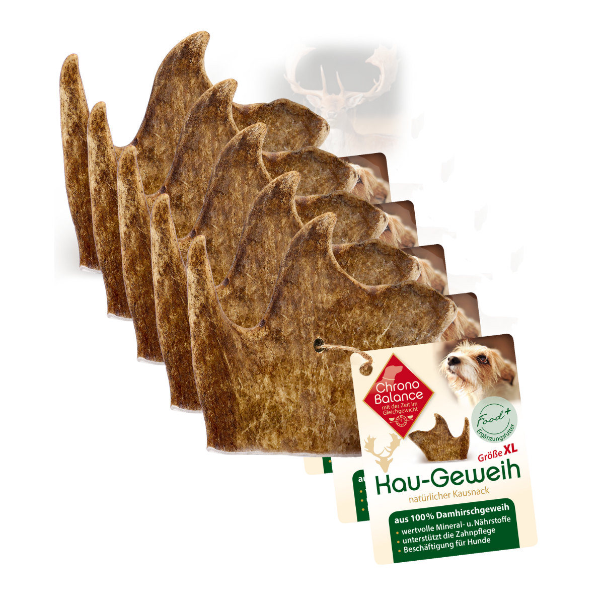 ChronoBalance Snacks ChronoBalance natürliches Damhirsch Kaugeweih 600 g