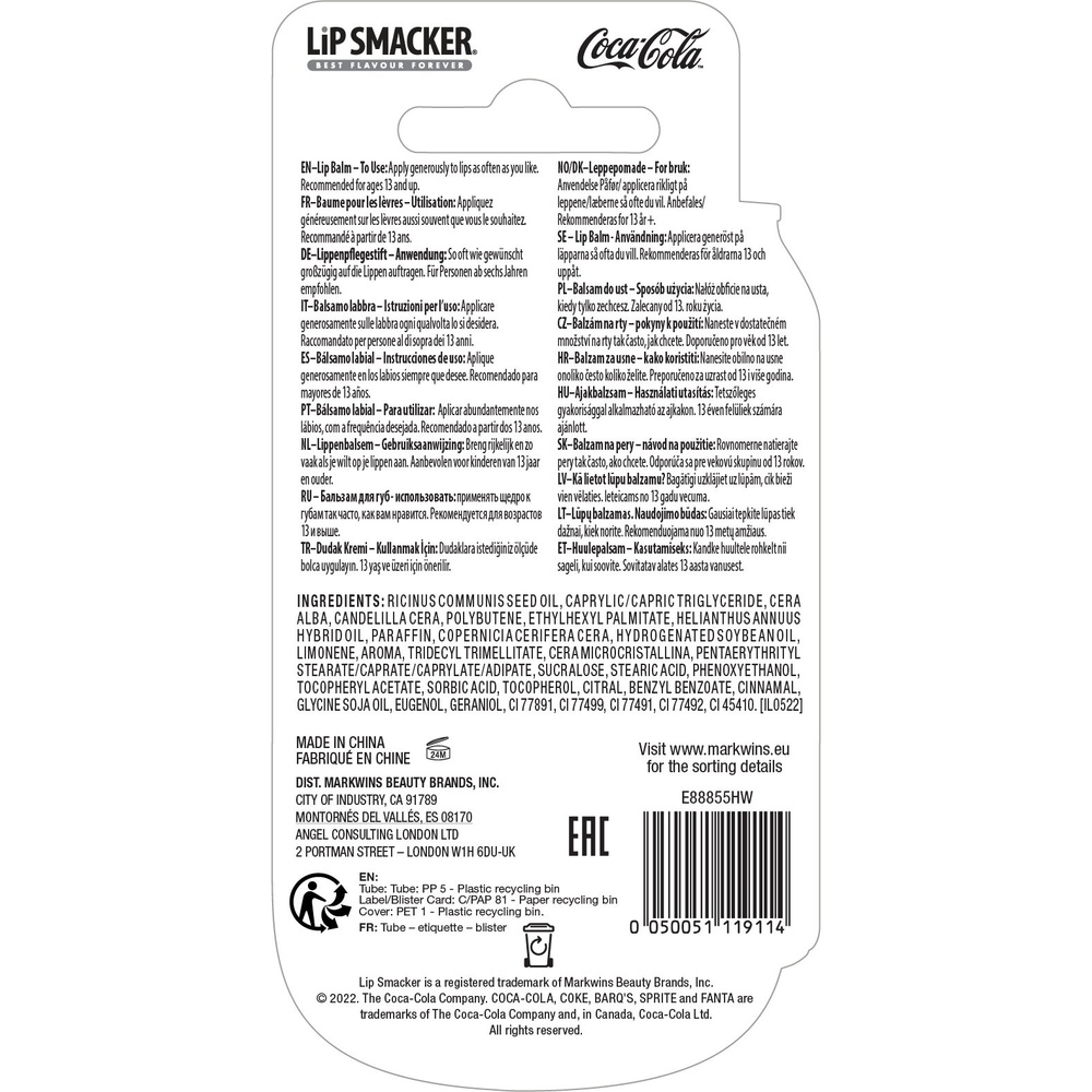 lip smacker Coca Cola Balm Baume à lèvres