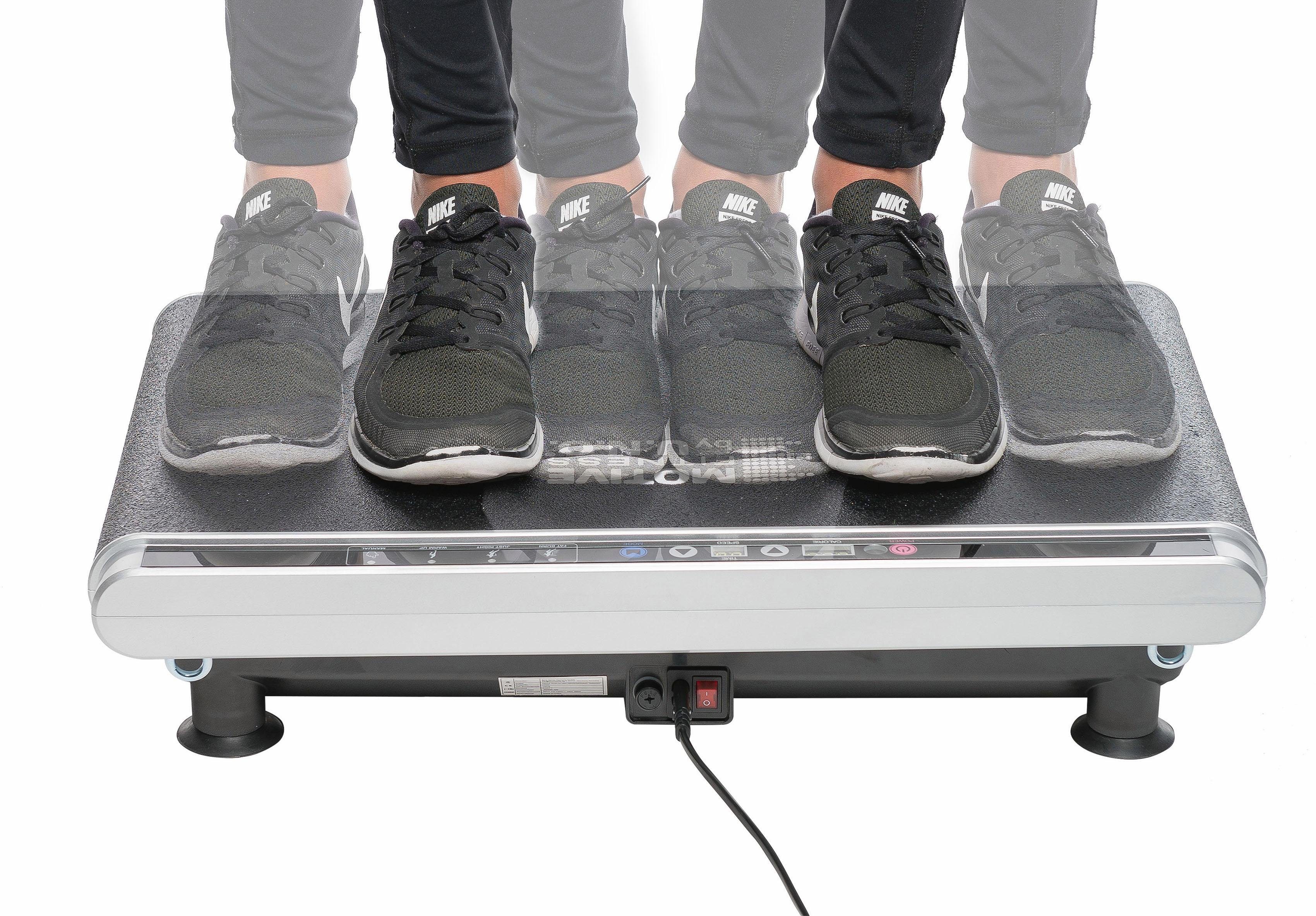 MOTIVE FITNESS by U.N.O. Vibrationsplatte Elegance, 200 W, 30 Intensitätsstufen, (Set, mit Trainingsbändern)