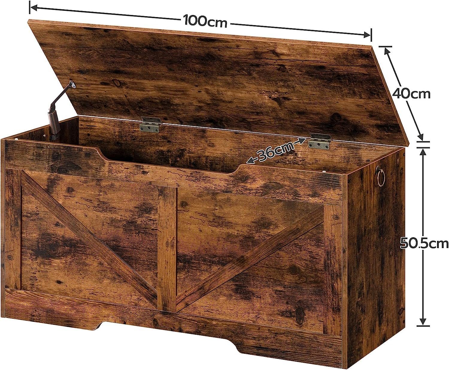 Hoobro Truhe Aufbewahrungsbox, Aufbewahrungstruhe mit Deckel