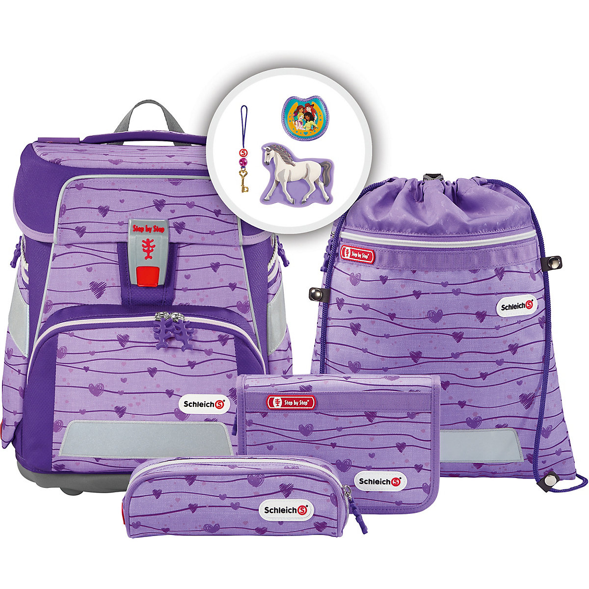 Schulranzenset SPACE Schleich Horse Club® Holsteiner Stute ltd. Edition, 5-tlg. (2023)