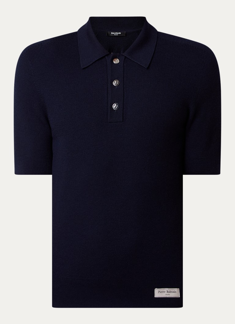 Balmain Regular fit polo made of virgin wool