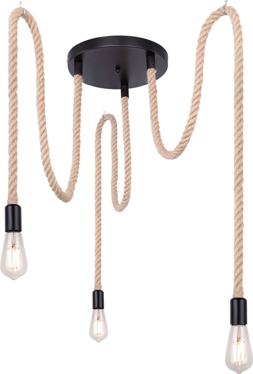Globo Lighting - ULLEU - Hängeleuchte Metall schwarz, 3x E27
