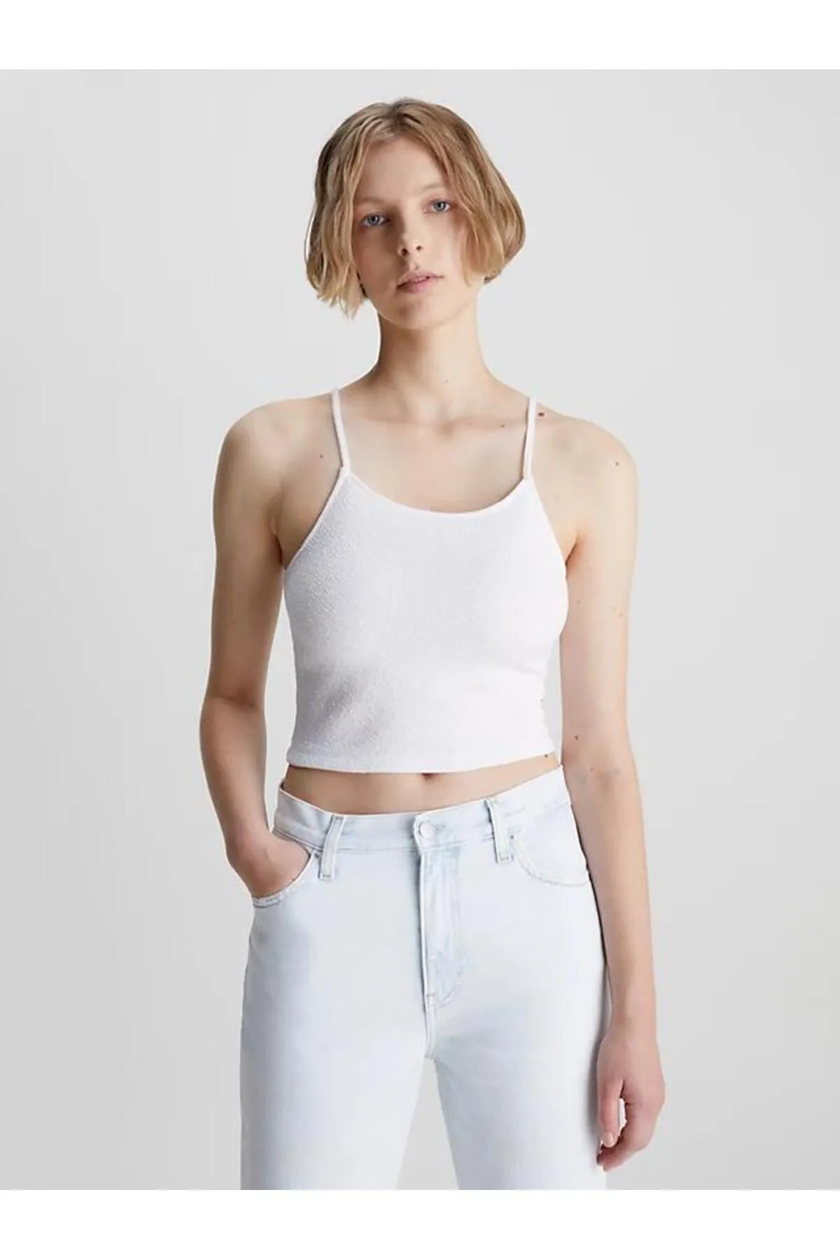 Calvin Klein  Trägertop aus geflammtem Rippstrick