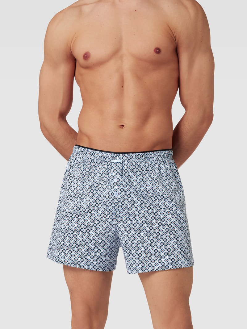 Boxershorts mit Allover-Muster in hellblau