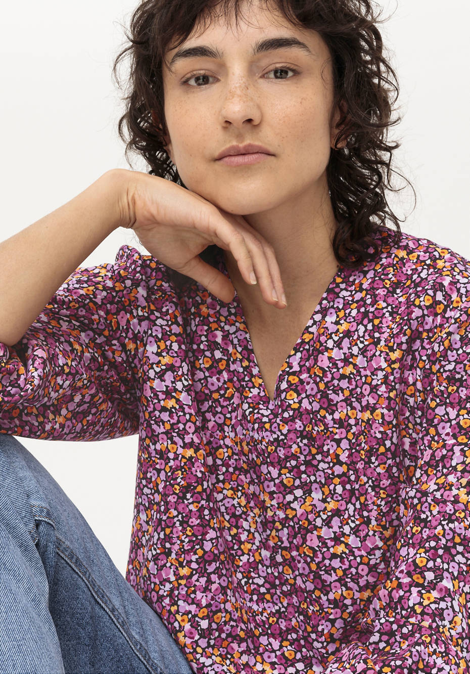 Tunika-Bluse aus LENZING™ ECOVERO™ Viskose