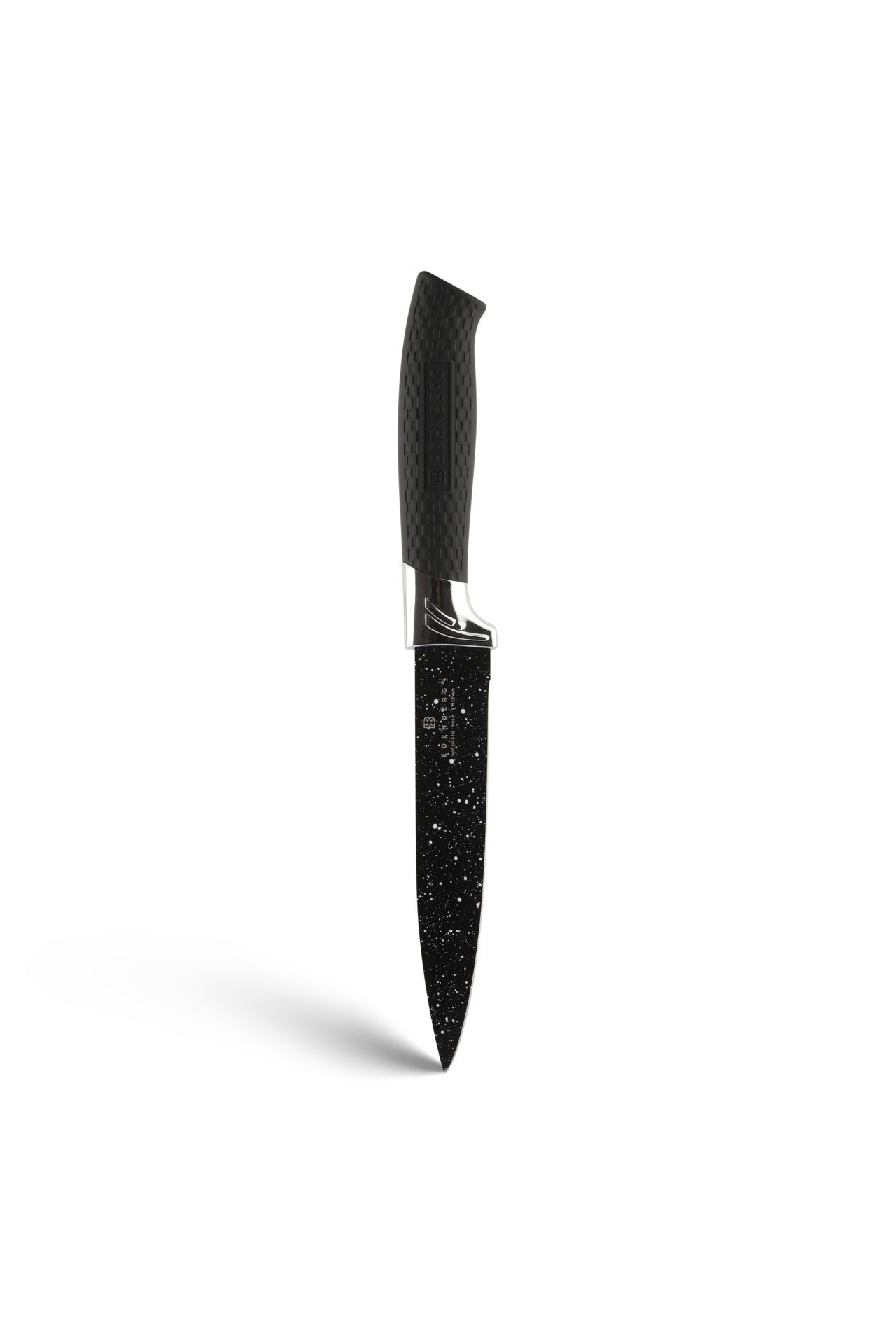 Edenberg Messer-Set Modernes schwarzes Messerset mit Block, Messerblock (6-tlg., Zeitloses Design des Topfsets. Eine ideale Geschenkidee)
