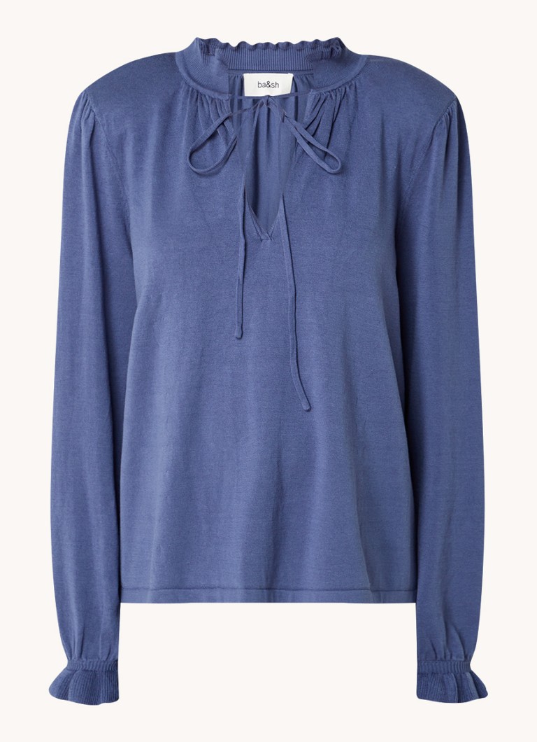 ba&sh Sisol tunic in lyocell blend with balloon sleeves