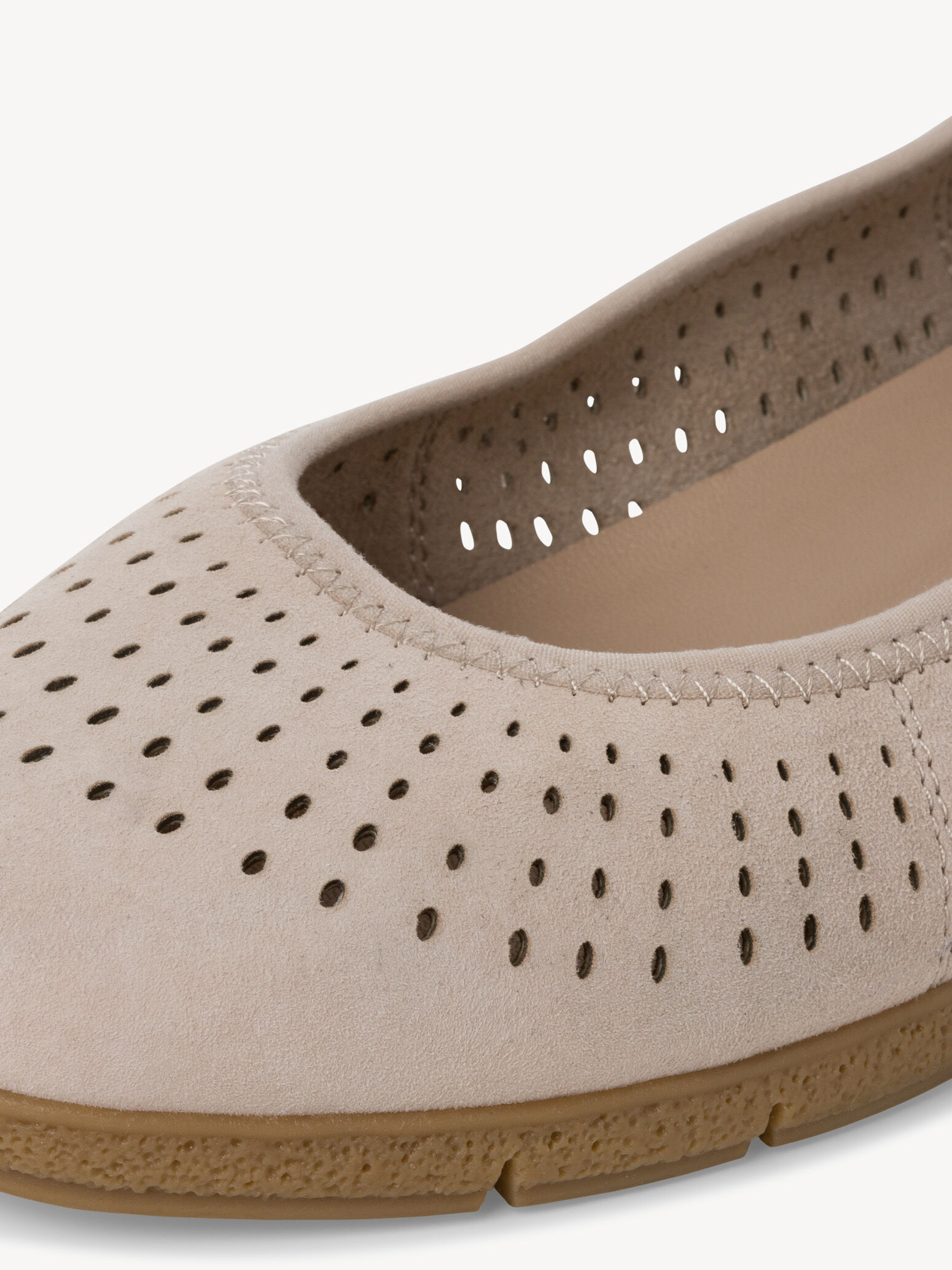 Ballerine en cuir - beige