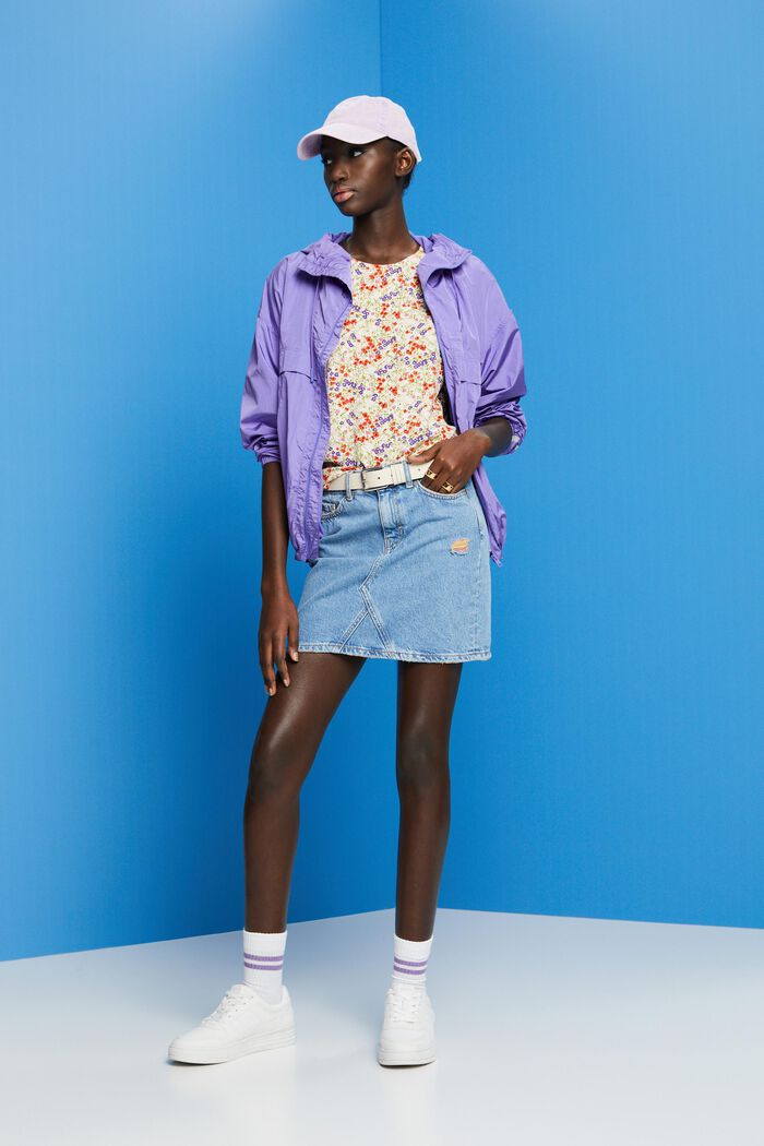 Florale Bluse mit 3/4-Ärmeln