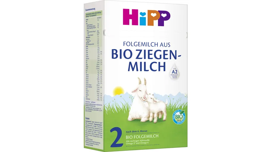 HiPP Milchnahrung aus Bio Ziegenmilch 2 Folgemilch aus Bio Ziegenmilch 400 g