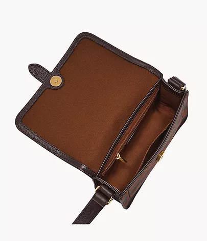 Fossil Medium Flap Crossbody Zoey