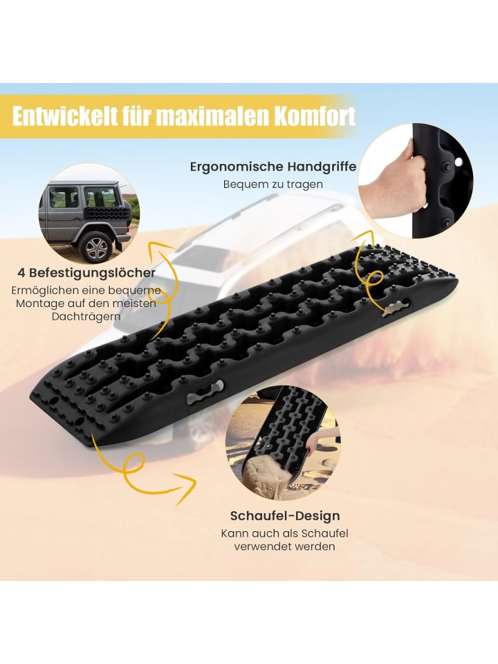 COSTWAY 2 Stk. Anfahrhilfe in Schwarz günstig kaufen onesize