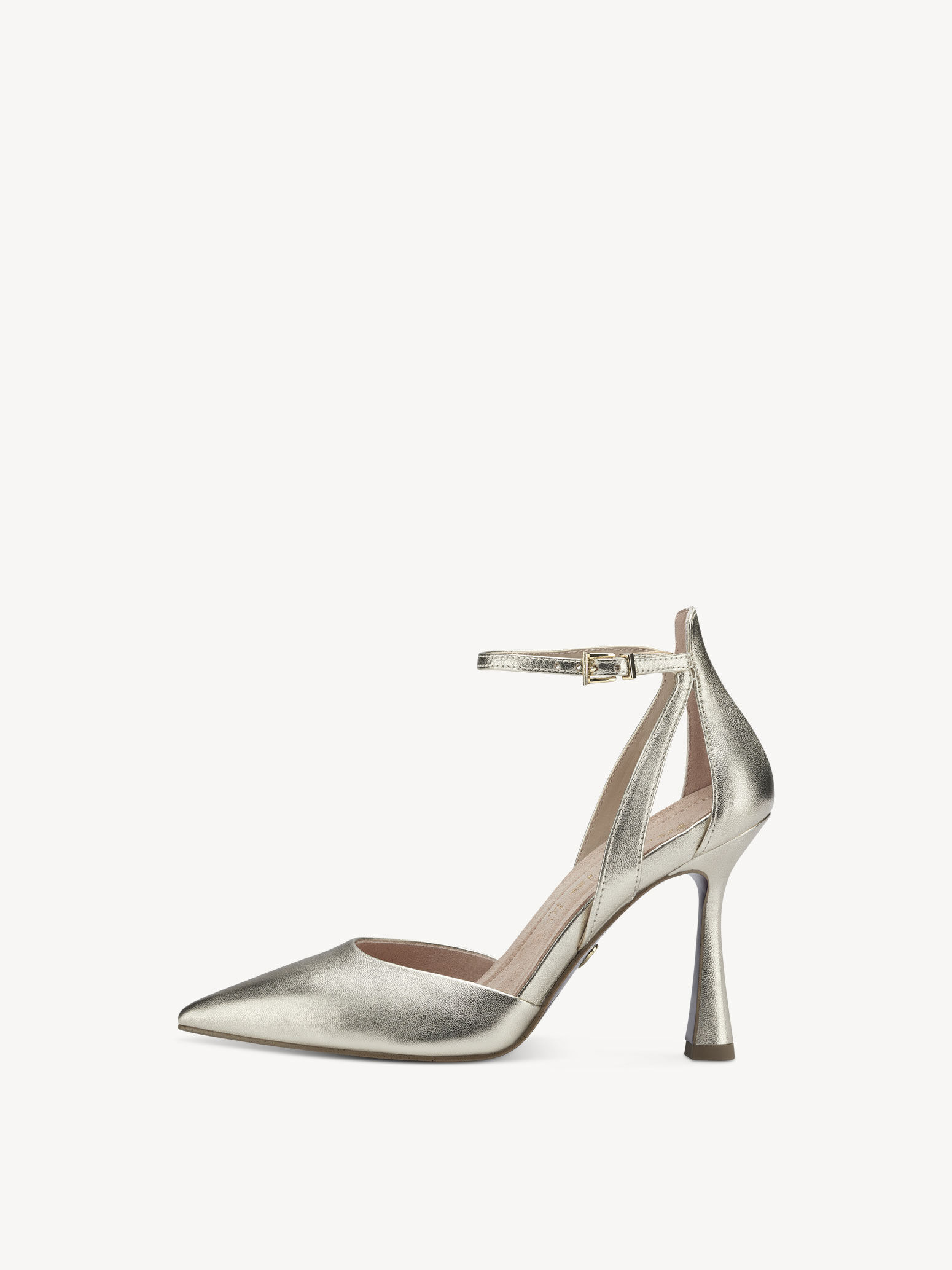 Escarpin en cuir - métallique