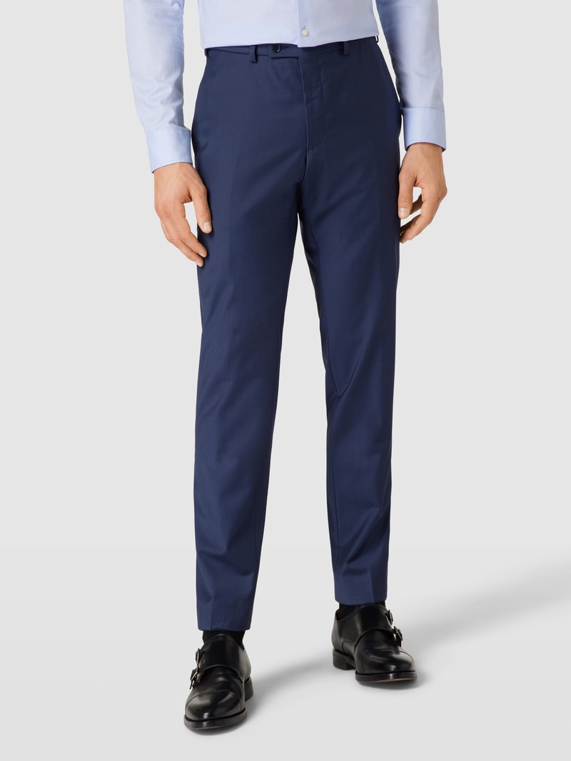 Stoffhose mit Bügelfalten Modell 'Franco' in marineblau