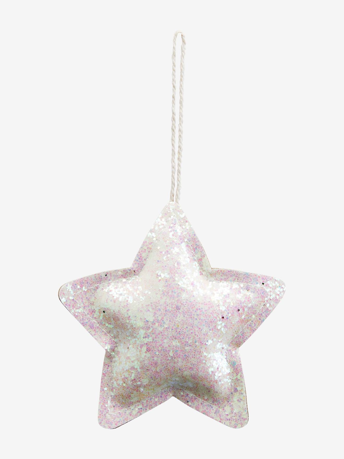 Vertbaudet 4er-Set Weihnachtsdeko, Glitzer - rosa