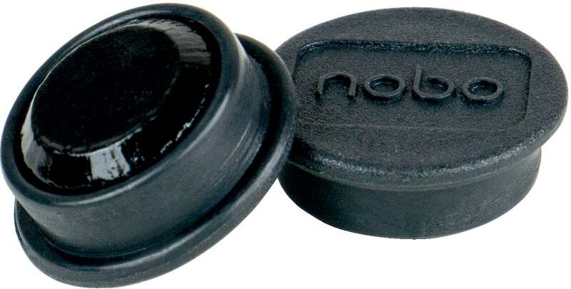 Nobo Whiteboard-Magnete Schwarz 0.3 kg Tragfähigkeit 24 mm 10 Stück