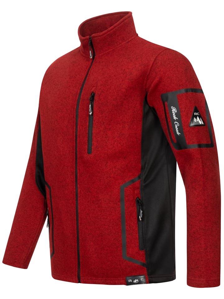 Rock Creek Fleecejacke in Rot günstig kaufen