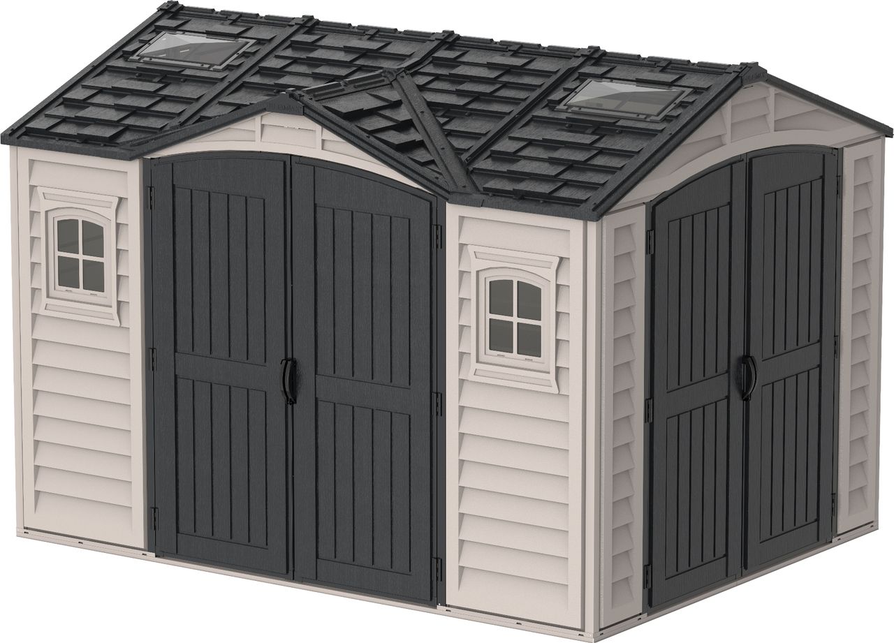Duramax Kunststoffgerätehaus Apex Pro 10.5'x8', 7,6 m² - Grau   Bodenkonstruktion DURAMAX 40116