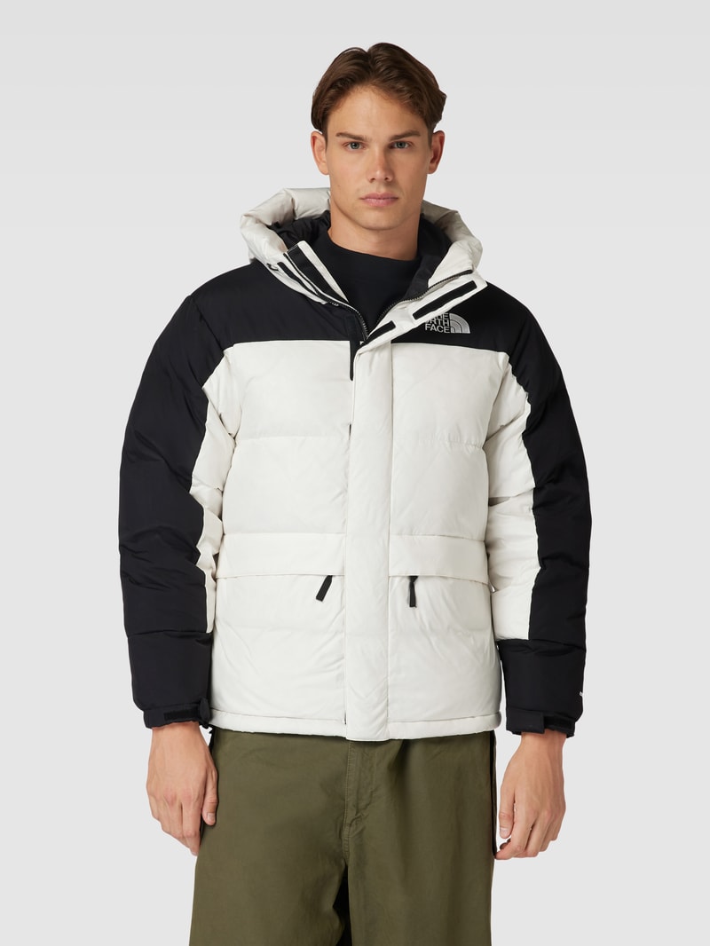 Daunenjacke mit verdecktem Reißverschluss in offwhite