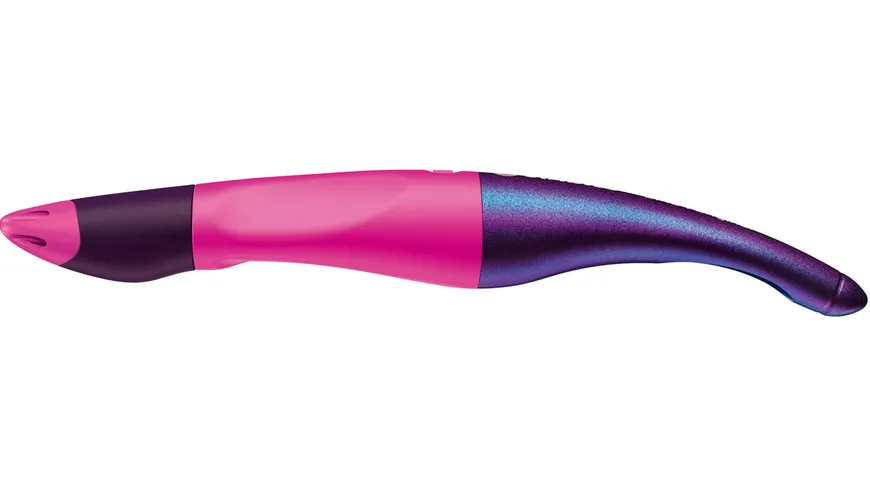 STABILO® EASYoriginal Tintenroller für Rechtshänder - Holograph Edition in magenta inklusive Patrone-Schreibfarbe blau-löschbar magenta