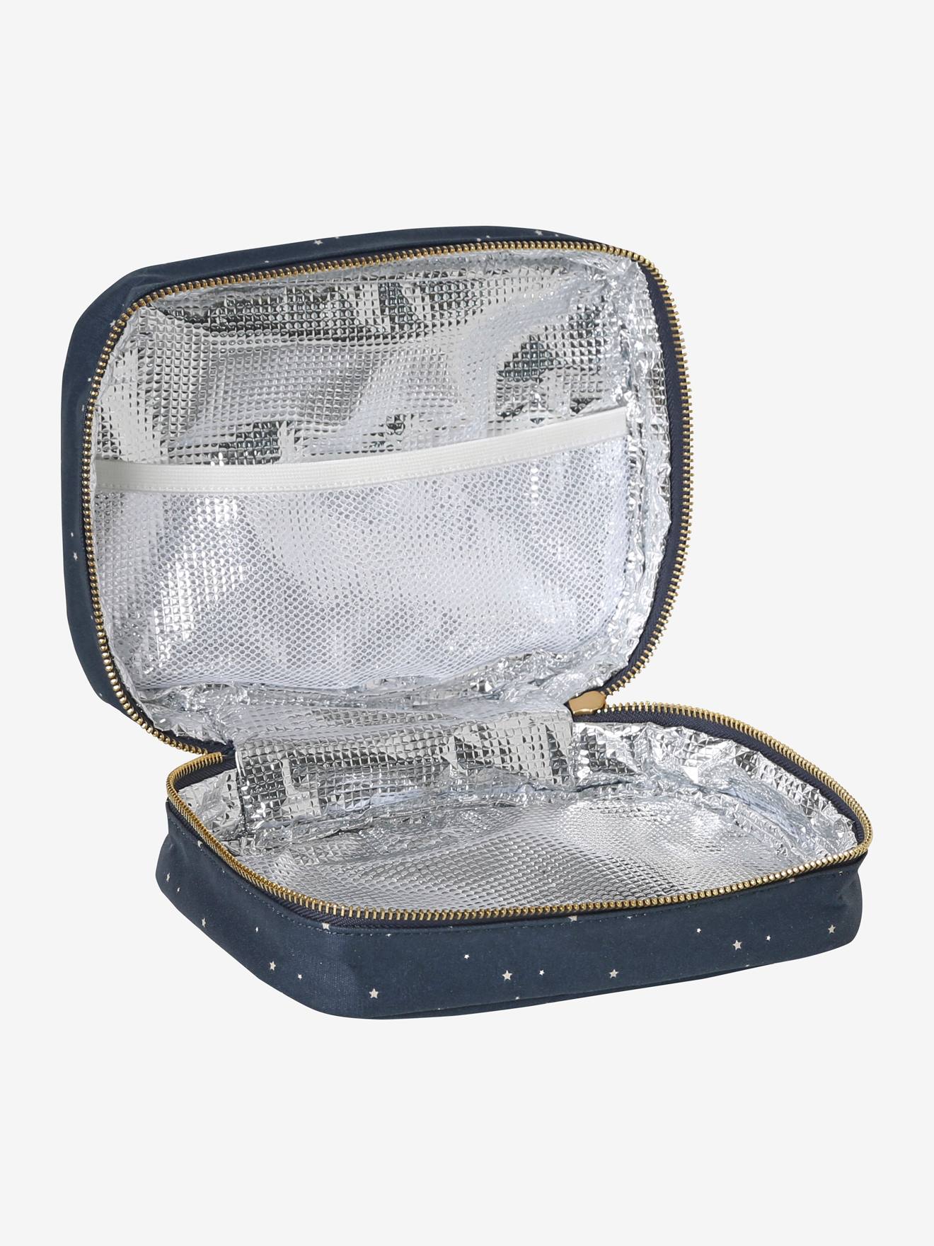 Snack box en coton enduit noisette pois