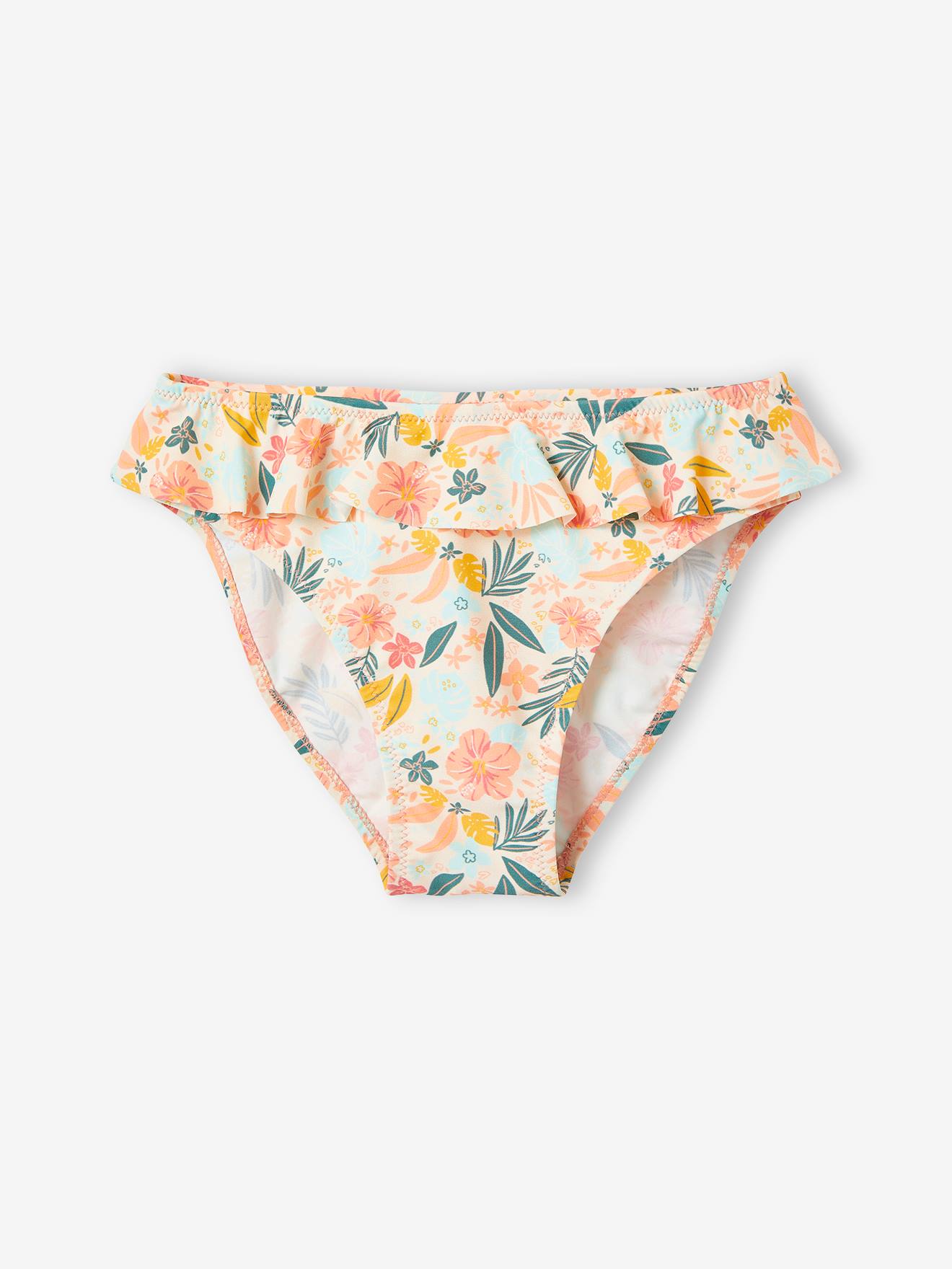 Ensemble de bain anti-UV fille T-shirt + culotte rose pâle