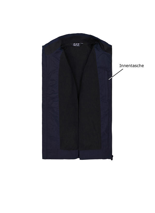 EA7, Blouson, Mikrofaser Fleecefutter, dunkelblau