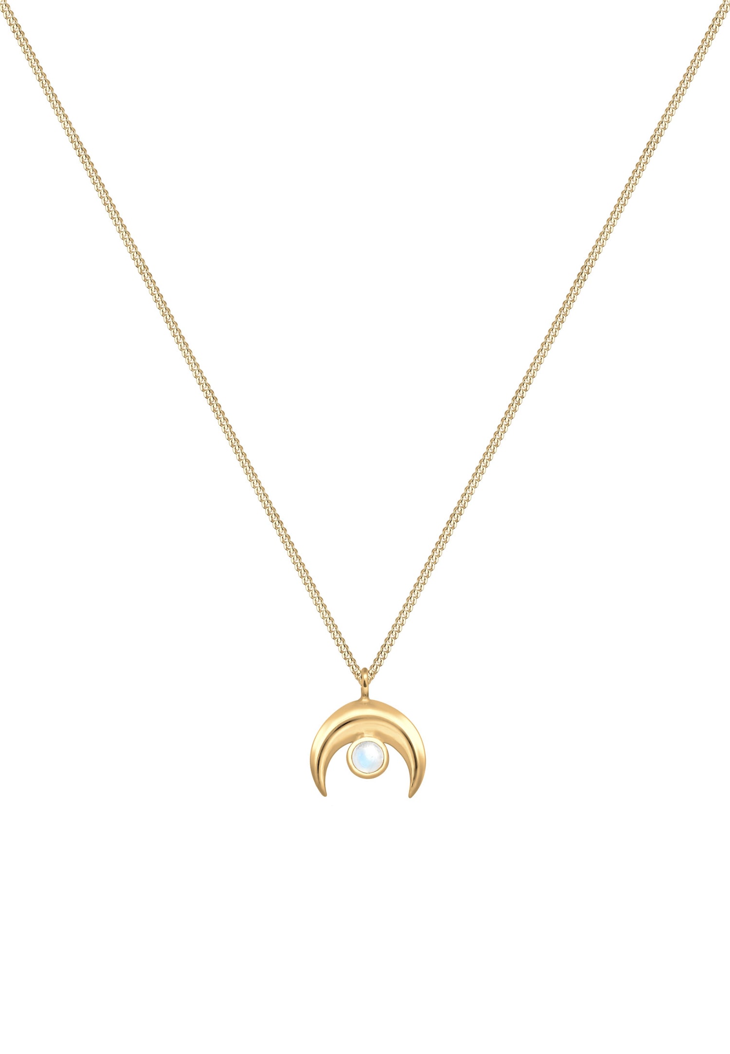 Ciondolo da donna Elli a mezza luna con pietra di luna - Argento 925/1000