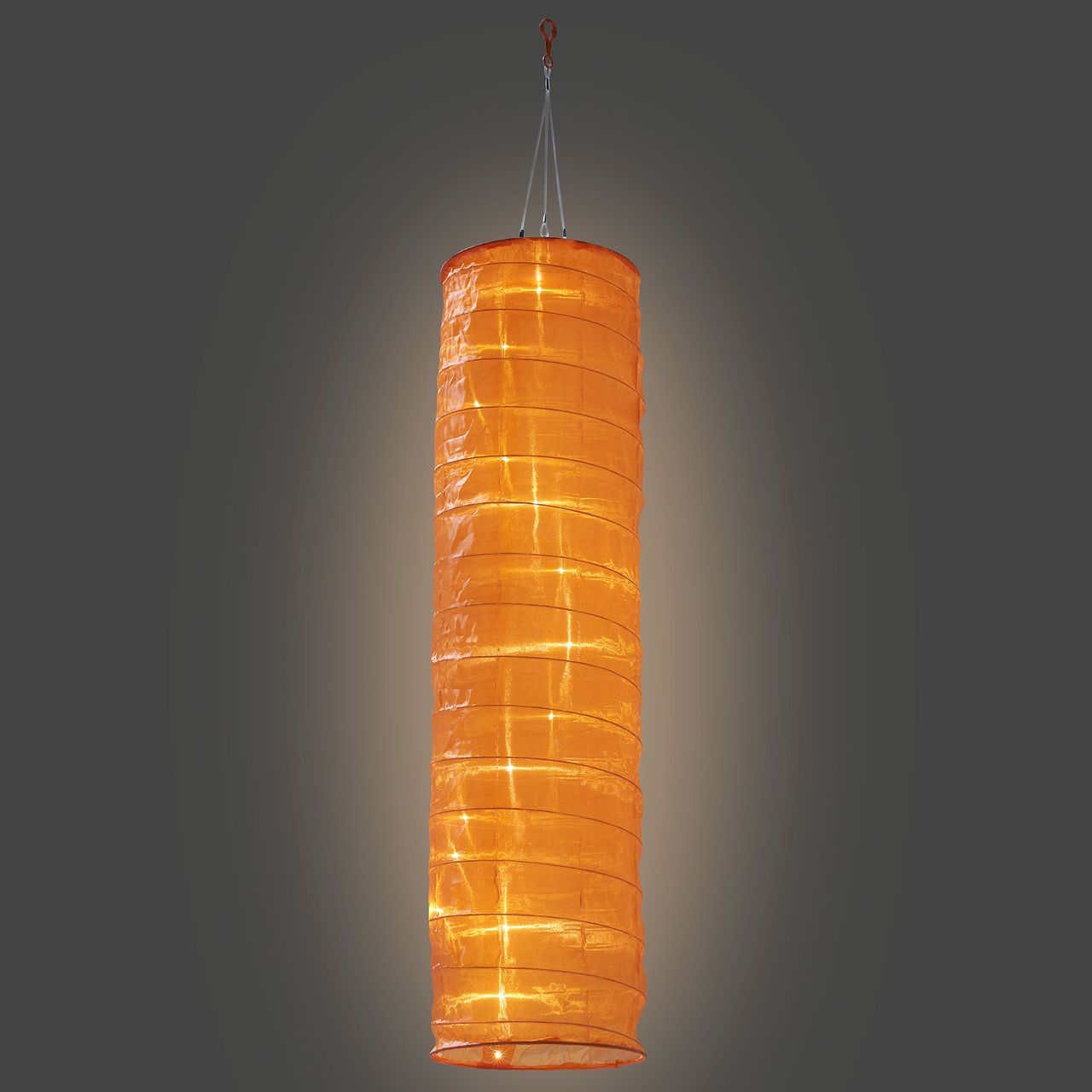 Weles AMARE Solar Lampion XXL 2er Set Schlauch orange mit 15 LED Mikro-LEDs