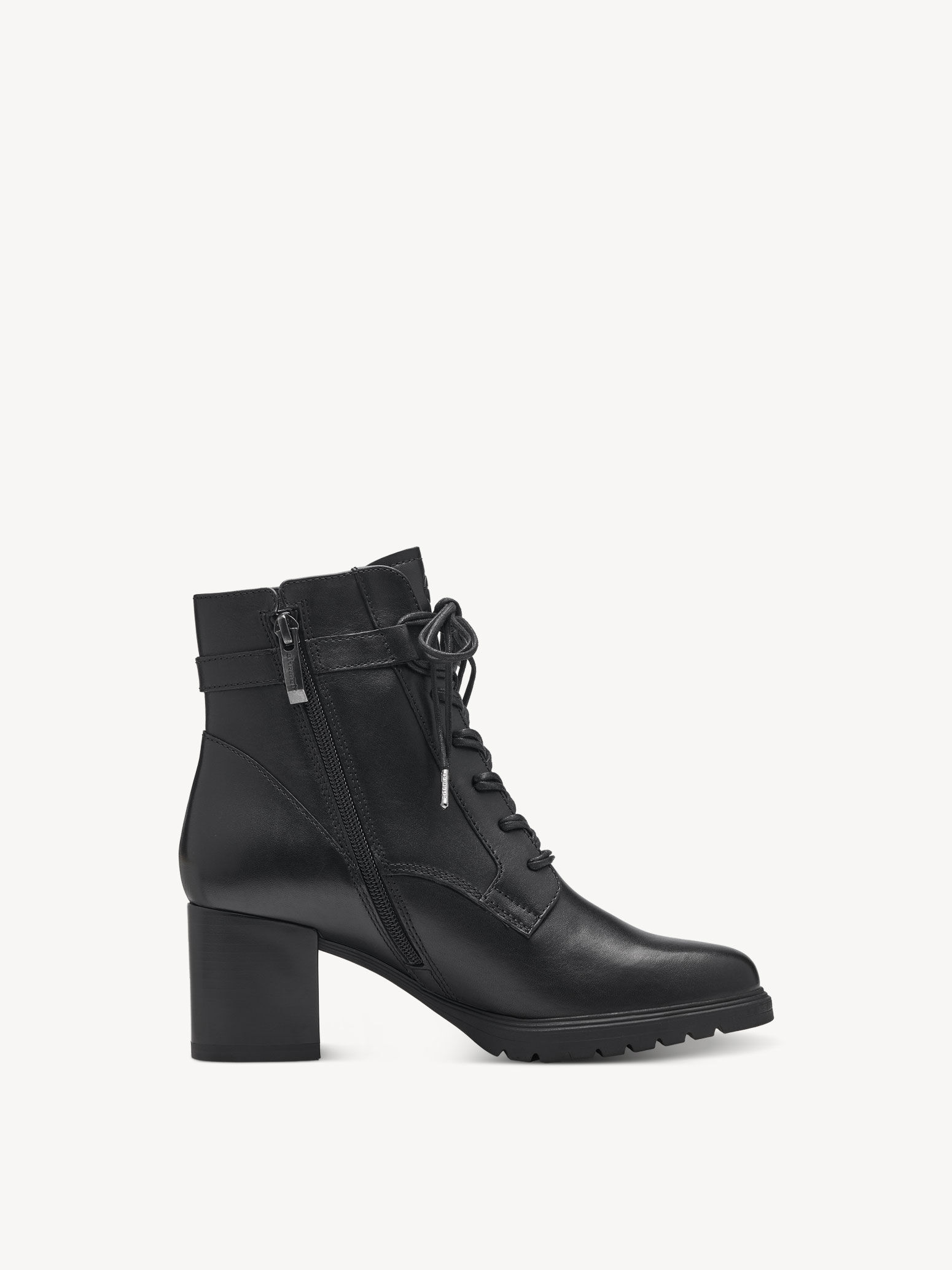 Bottine en cuir - noir