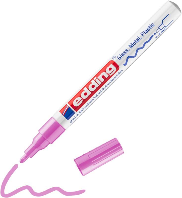 edding 751 Permanent Lackmarker Rosa Fein Rundspitze 1 - 2 mm