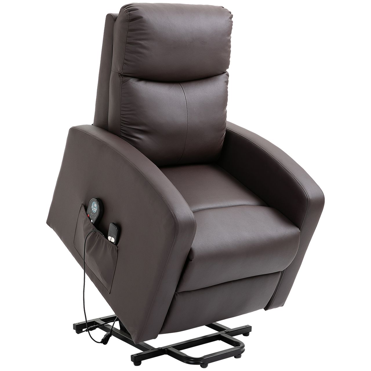 HOMCOM Sessel mit Aufstehhilfe, Massagesessel mit Liegefunktion, Fernbedienung