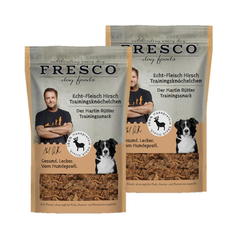 FRESCO Snacks FRESCO M. Rütter Trainingsknöchelchen 2x150g Echt-Fleisch Hirsch
