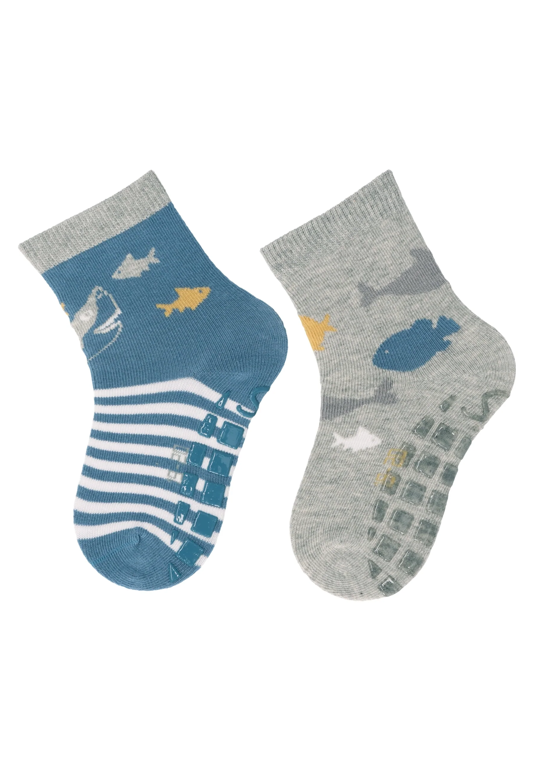 ABS Socken im 2er Pack mit Motiv Fische